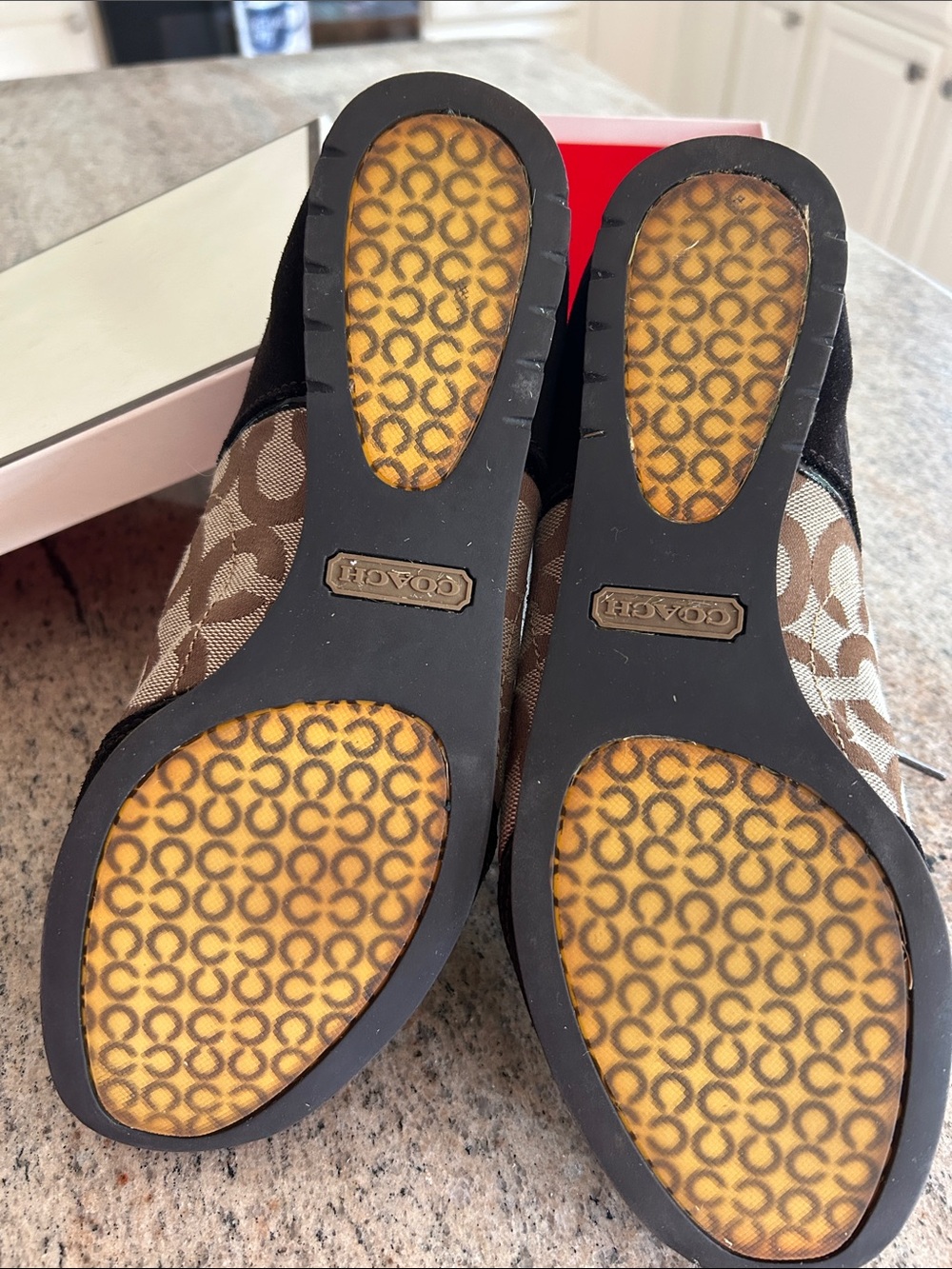 Coach Brown Signature Logo Lace-Up Sneakers - Picture 3 of 3